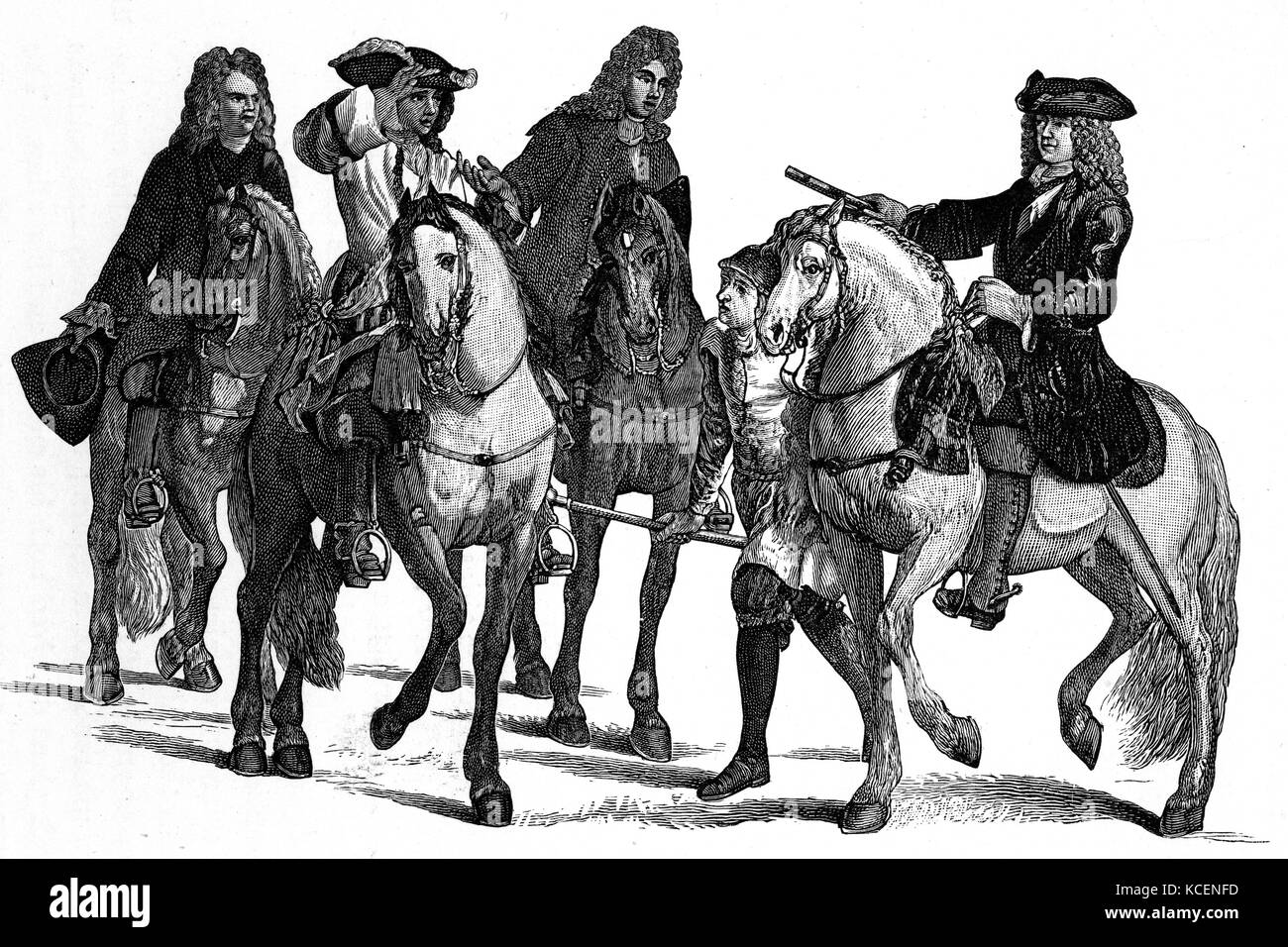 Portrait von Camille d'Hostun, duc de Tallard (1652-1728), ein französischer Adliger, Diplomat und Feldherr, der Marschall von Frankreich. Vom 18. Jahrhundert Stockfoto