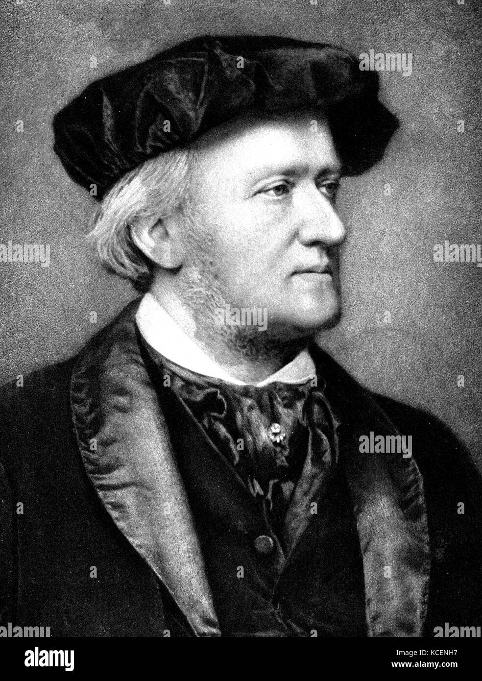 Portrait von Wilhelm Richard Wagner (1813-1883), deutscher Komponist. Vom 19. Jahrhundert Stockfoto