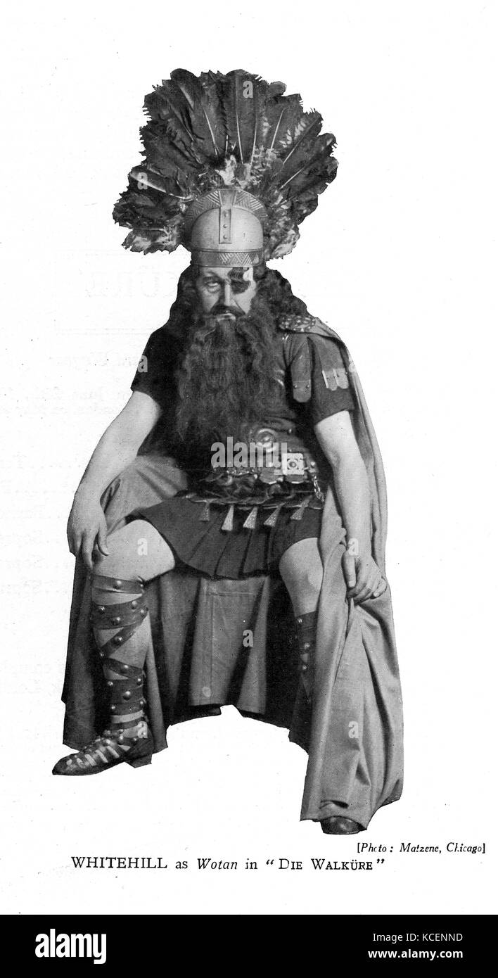 Foto von Clarence Whitehill (1871-1932) eine amerikanische Bassbariton im Kostüm für seine Rolle in 'Die Walküre' von deutschen Komponisten Wilhelm Richard Wagner (1813-1883). Vom 20. Jahrhundert Stockfoto