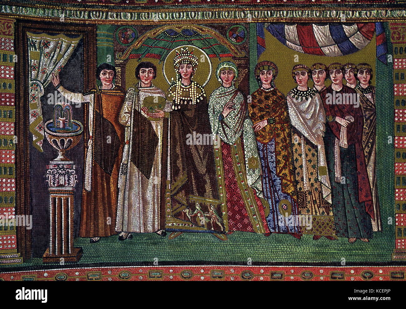 Mosaik, Theodora, Kaiserin von Byzanz. Vom 6. Jahrhundert v. Chr. Stockfoto