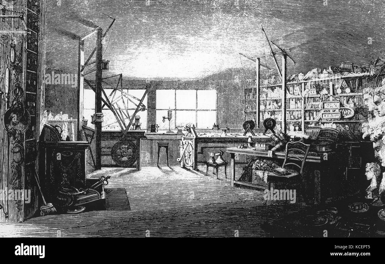 Heimat von James Watt (1736-1819) ein schottischer Erfinder, Maschinenbauingenieur und Chemiker. Vom 19. Jahrhundert Stockfoto