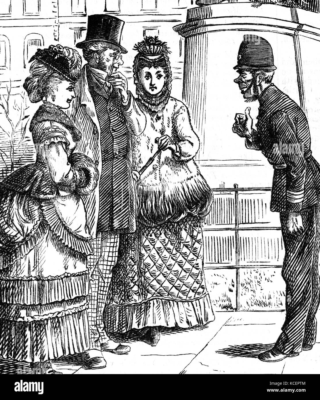 Cartoon von James Watt (1736-1819) ein schottischer Erfinder, Maschinenbauingenieur und Chemiker. Vom 19. Jahrhundert Stockfoto