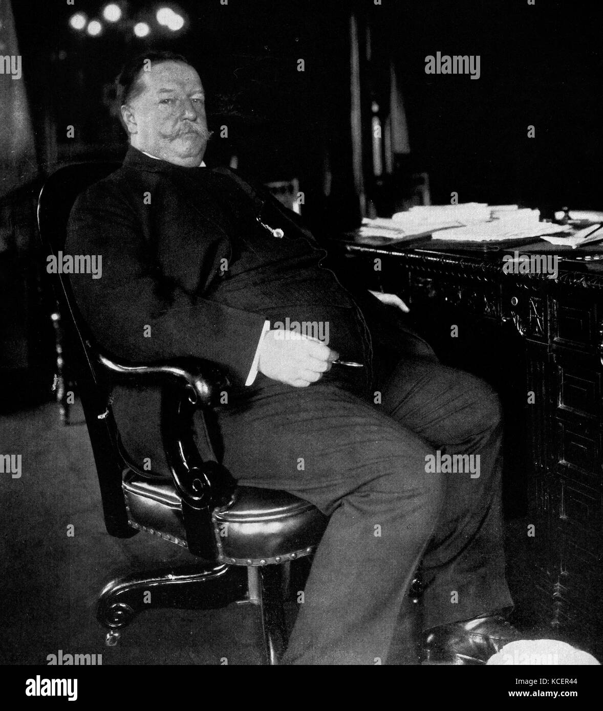 Foto von William Howard Taft (1857-1930), 27. Präsident der Vereinigten Staaten und später des Obersten Gerichtshofes der Vereinigten Staaten. Vom 20. Jahrhundert Stockfoto