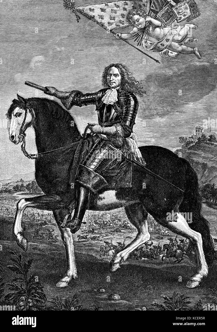 Portrait von Henri de la Tour d'Auvergne, Vicomte de Turenne (1611-1675), Marschall von Frankreich und Mitglied des La Tour d'Auvergne Familie. Vom 17. Jahrhundert Stockfoto