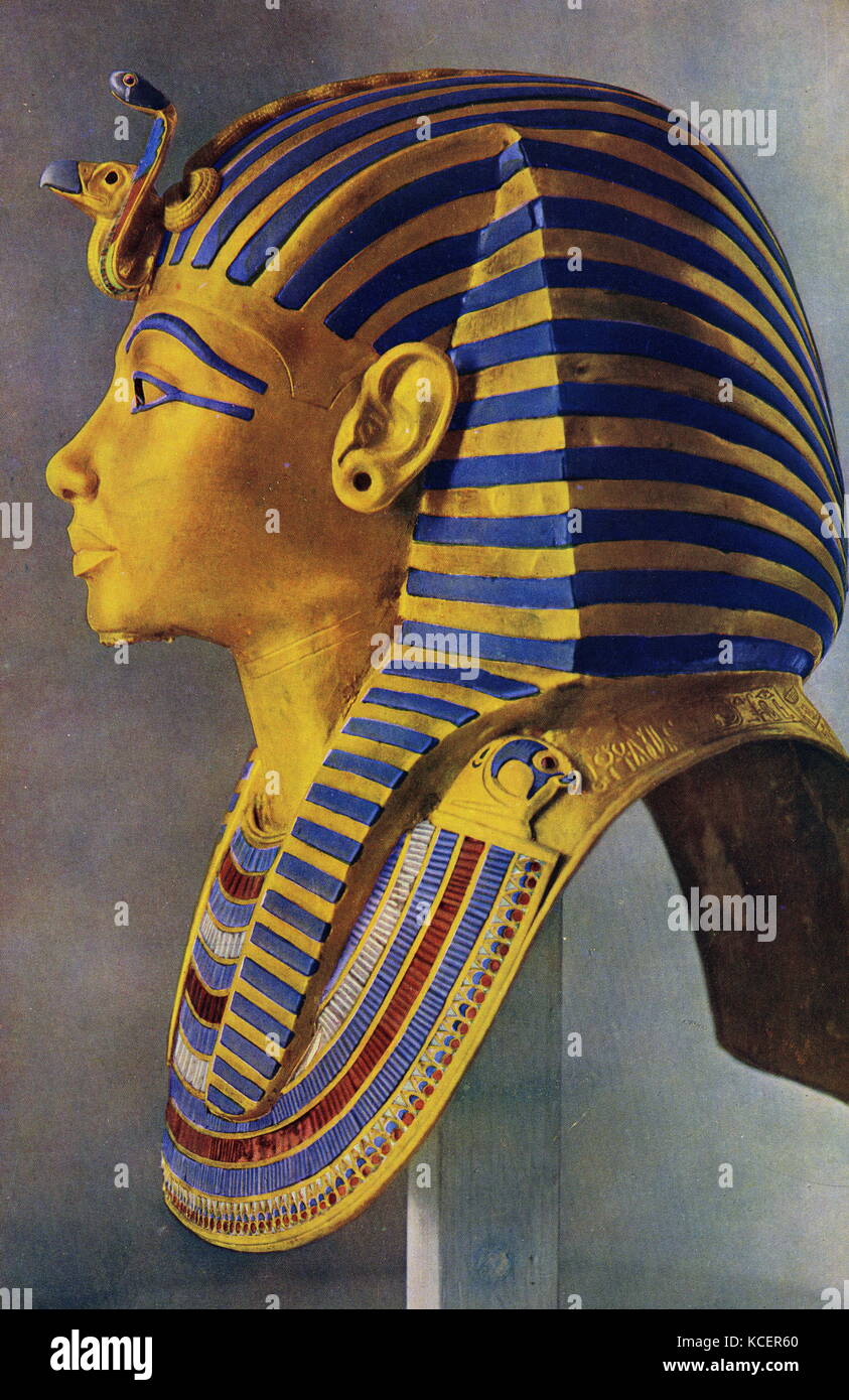 Die Totenmaske des Tutanchamun, ein ägyptischer Pharao der 18. Dynastie im Neuen Reich. Stockfoto