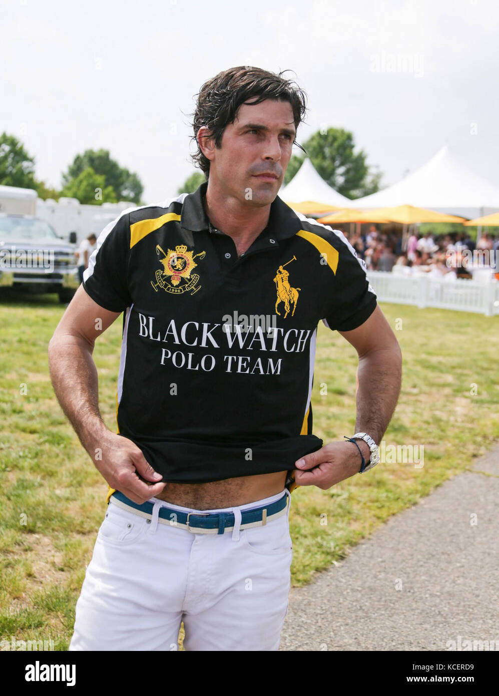 Liberty Park, NJ. Juni 4 2016. nacho Figueras exklusives Foto während der Hälfte der Zeit Spiel. sppider/alamy Stockfoto