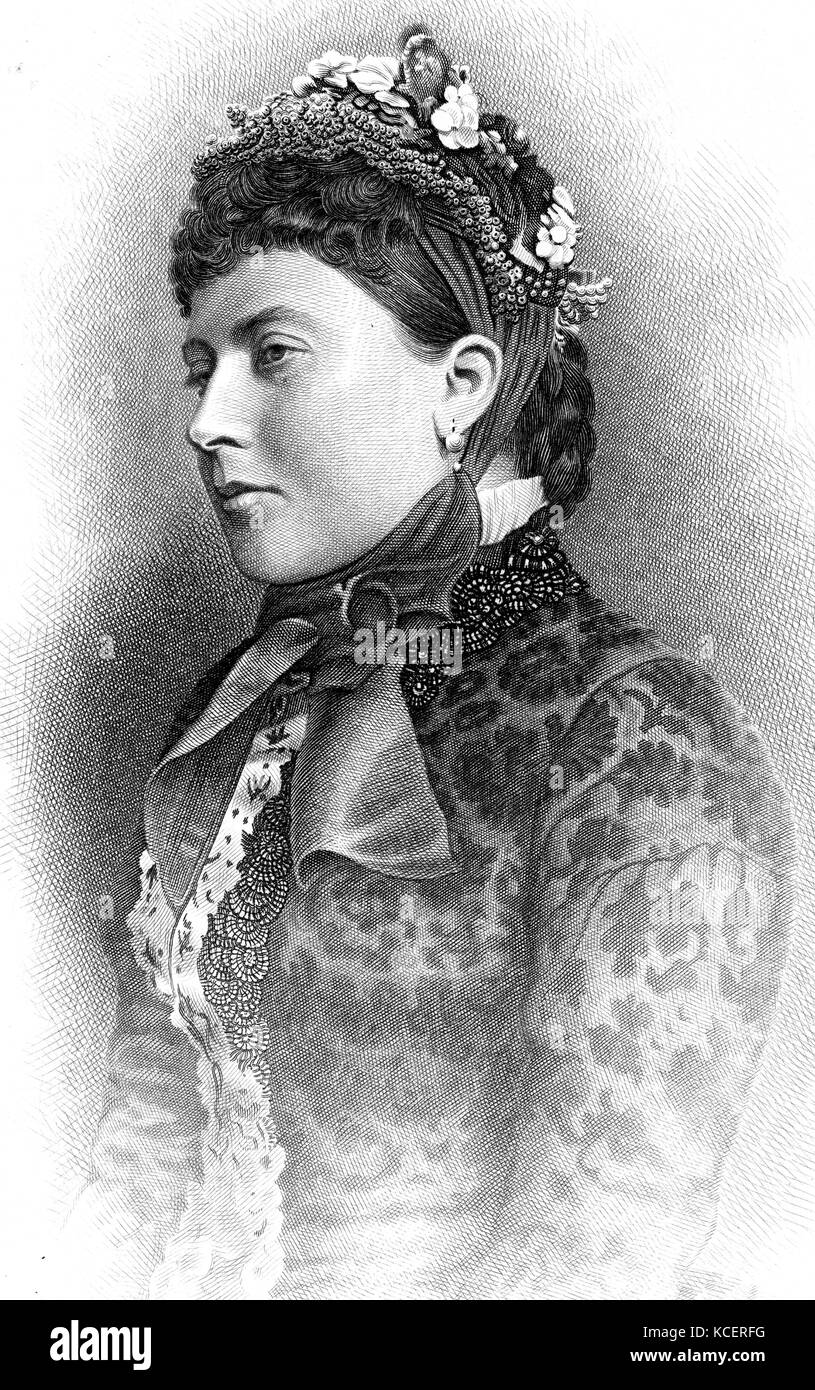 Portrait der Prinzessin Helena von Großbritannien (1846-1923), Tochter von Königin Victoria und Prinz Albert. Vom 19. Jahrhundert Stockfoto
