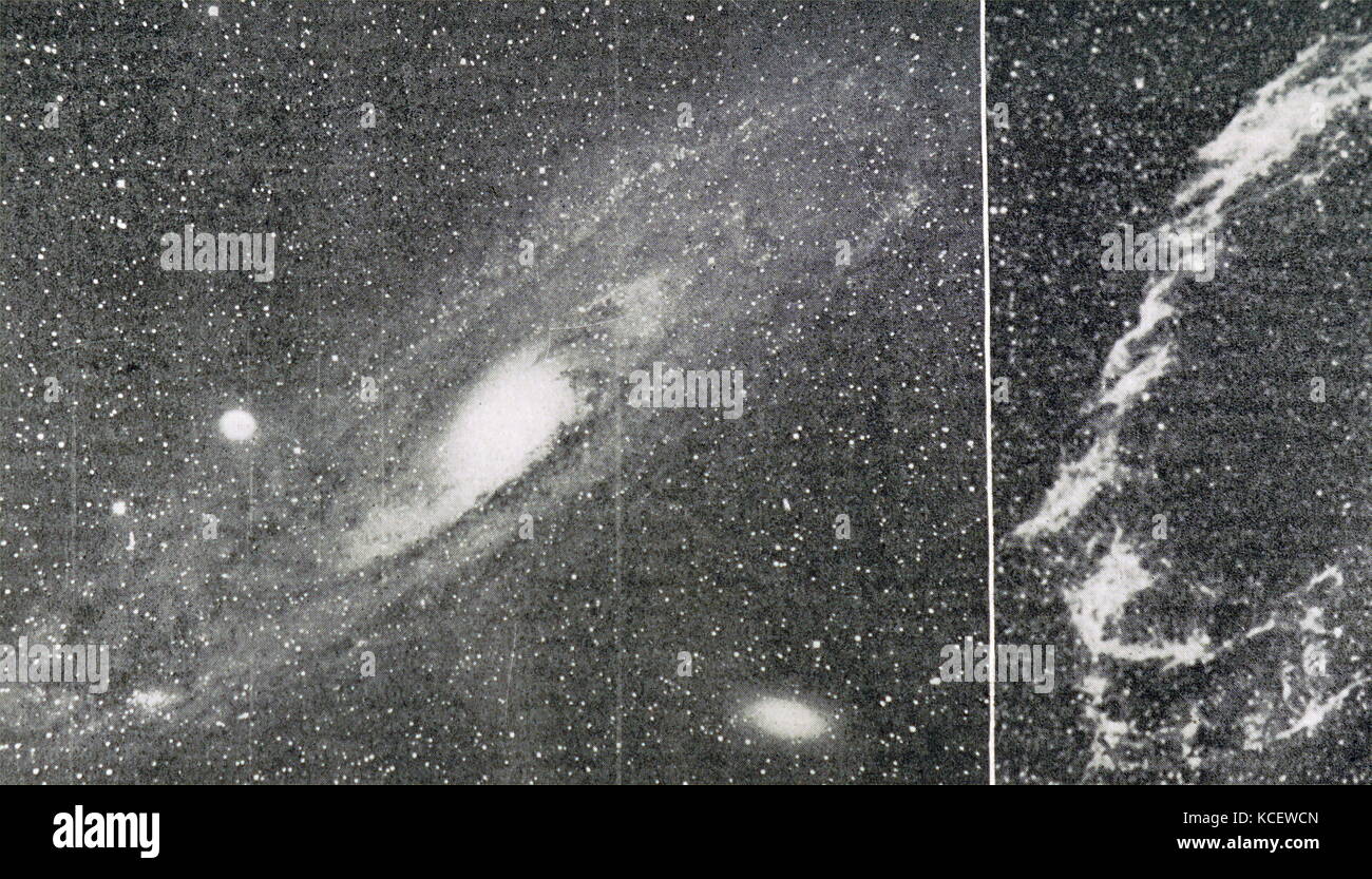 Im frühen 20. Jahrhundert Teleskop Bild von einem Nebel (französischer Astronom). Vom 20. Jahrhundert Stockfoto