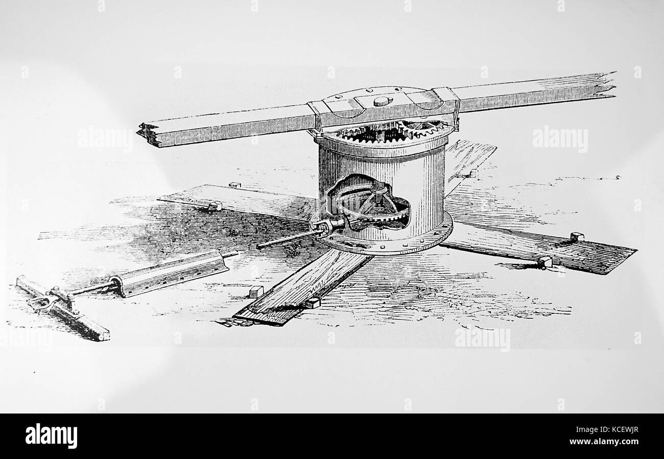 Gravur Darstellung Garret&Sohn tragbare Dampf Motor eine Dreschmaschine. Dreschen ist eine Methode zur Trennung von Korn (Mais oder anderen Kulturen) verwendet, in der Regel mit einem dreschflegel oder durch die Aktion eines revolvierenden Mechanismus. Vom 19. Jahrhundert Stockfoto