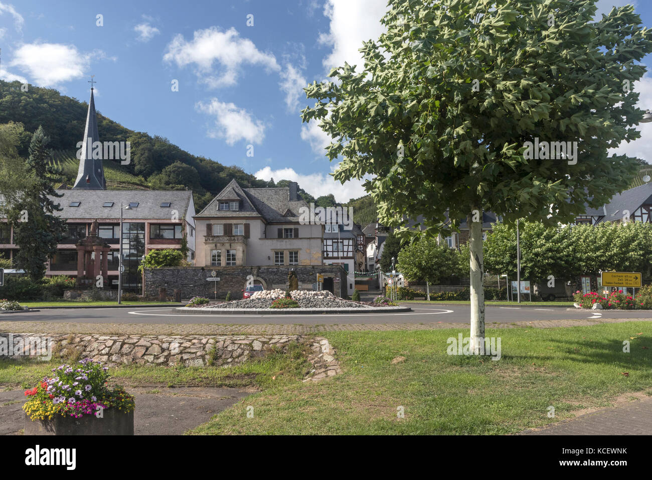 Die Stadt Urzig, in der Mosel, Deutschland Stockfoto