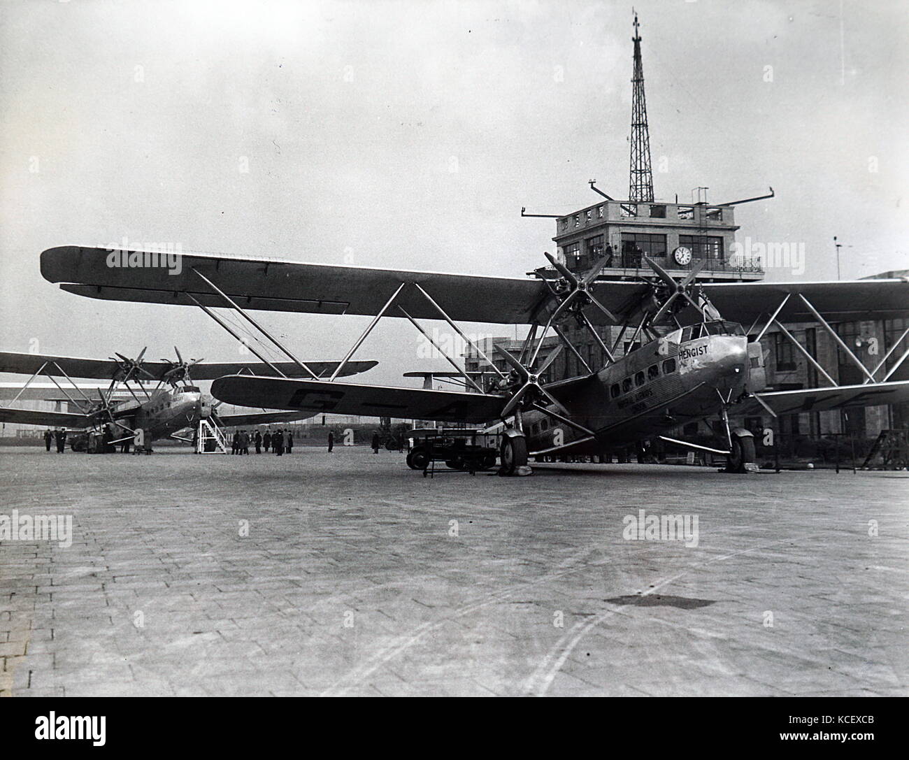 Foto eines Handley Page H.P.42, eine britische 4-Motor Doppeldecker airliner von Imperial Airways verwendet. Vom 20. Jahrhundert Stockfoto