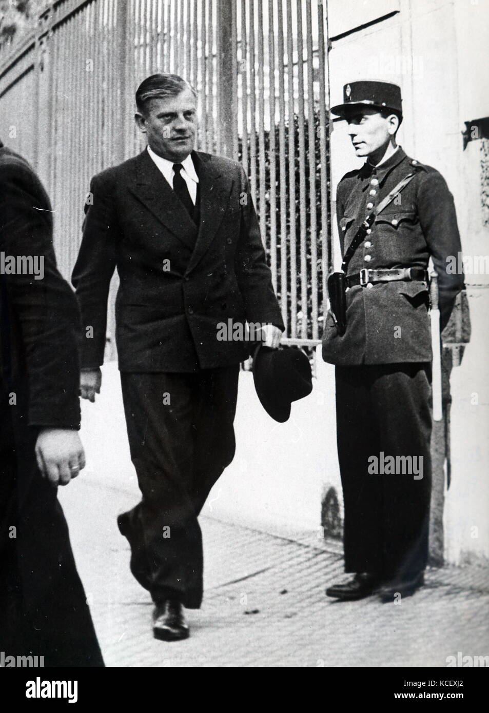 Foto von Heinrich Otto Abetz, der deutsche Botschafter in Vichy Frankreich, nach den Deutschen besetzen Frankreich 1940 Stockfoto