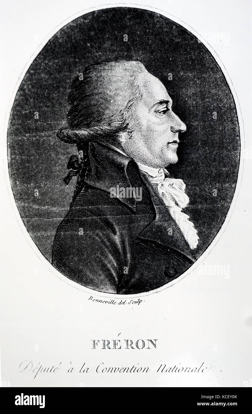 Portrait von louis-marie Stanislas Fréron (1754-1802), ein französischer Politiker, Journalisten, Vertreter der Nationalversammlung. Vom 18. Jahrhundert Stockfoto