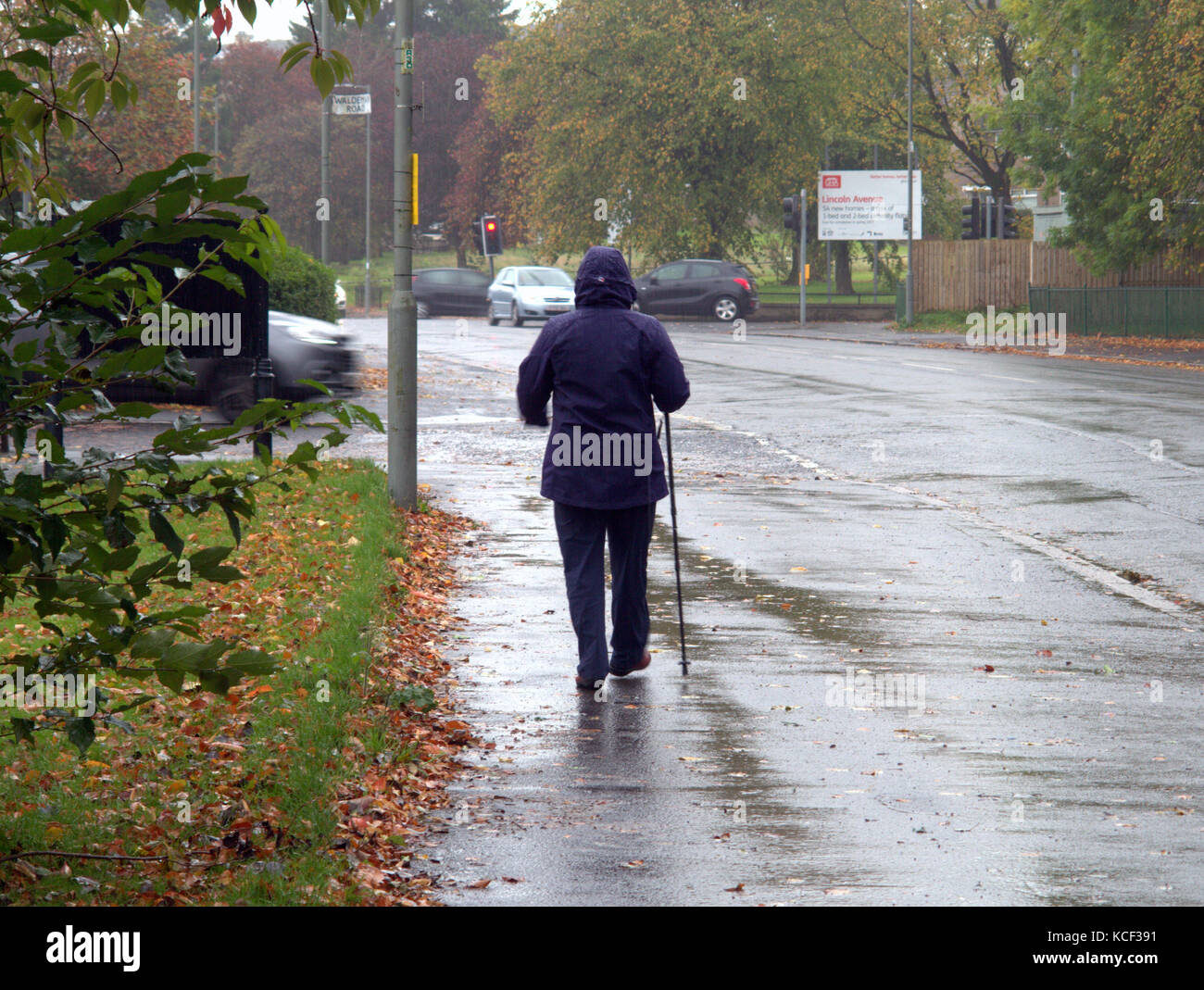 Glasgow, Schottland, Großbritannien. 4. Okt, 2017. de Wetter: schwere Duschen und starke Winde mit einer Unwetterwarnung für gefährliche Fahrsituationen vor der Ankunft des Sturms. Credit: Gerard Fähre / alamy leben Nachrichten Stockfoto