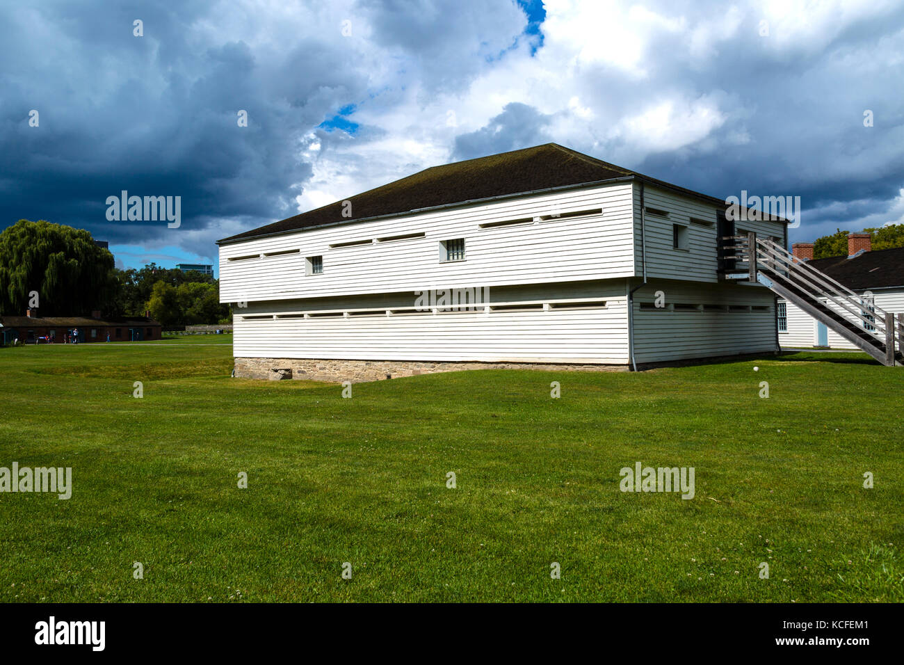 Toronto, Ontario, Kanada. Das historische Fort York. Blockhaus Stockfoto