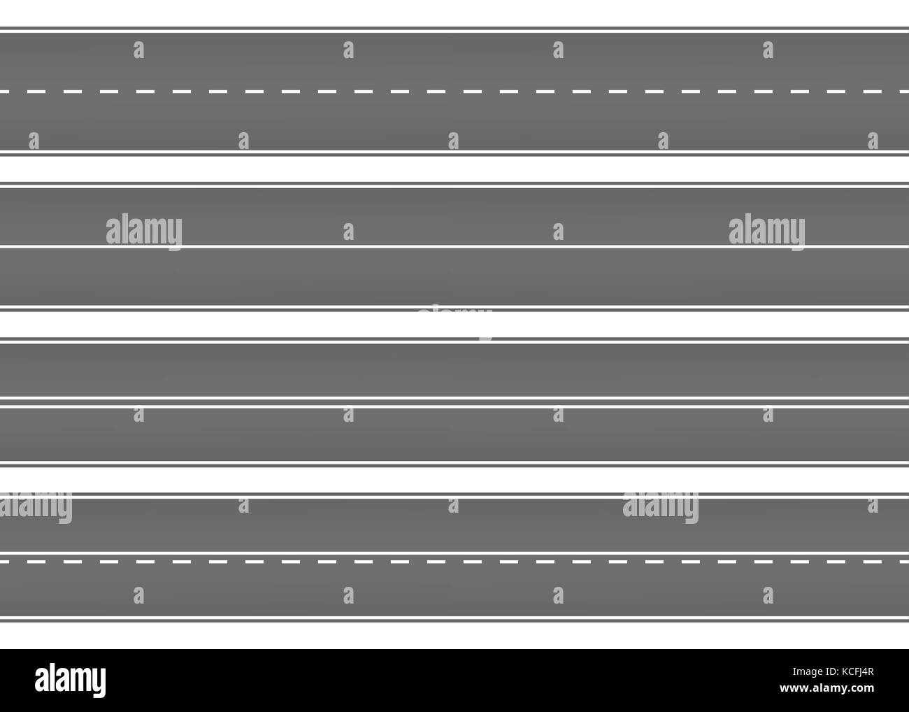 Straße, Straße mit Asphalt. Autobahn. Weg für den Transport. isoliert. Speedway. Vector Illustration. Stock Vektor