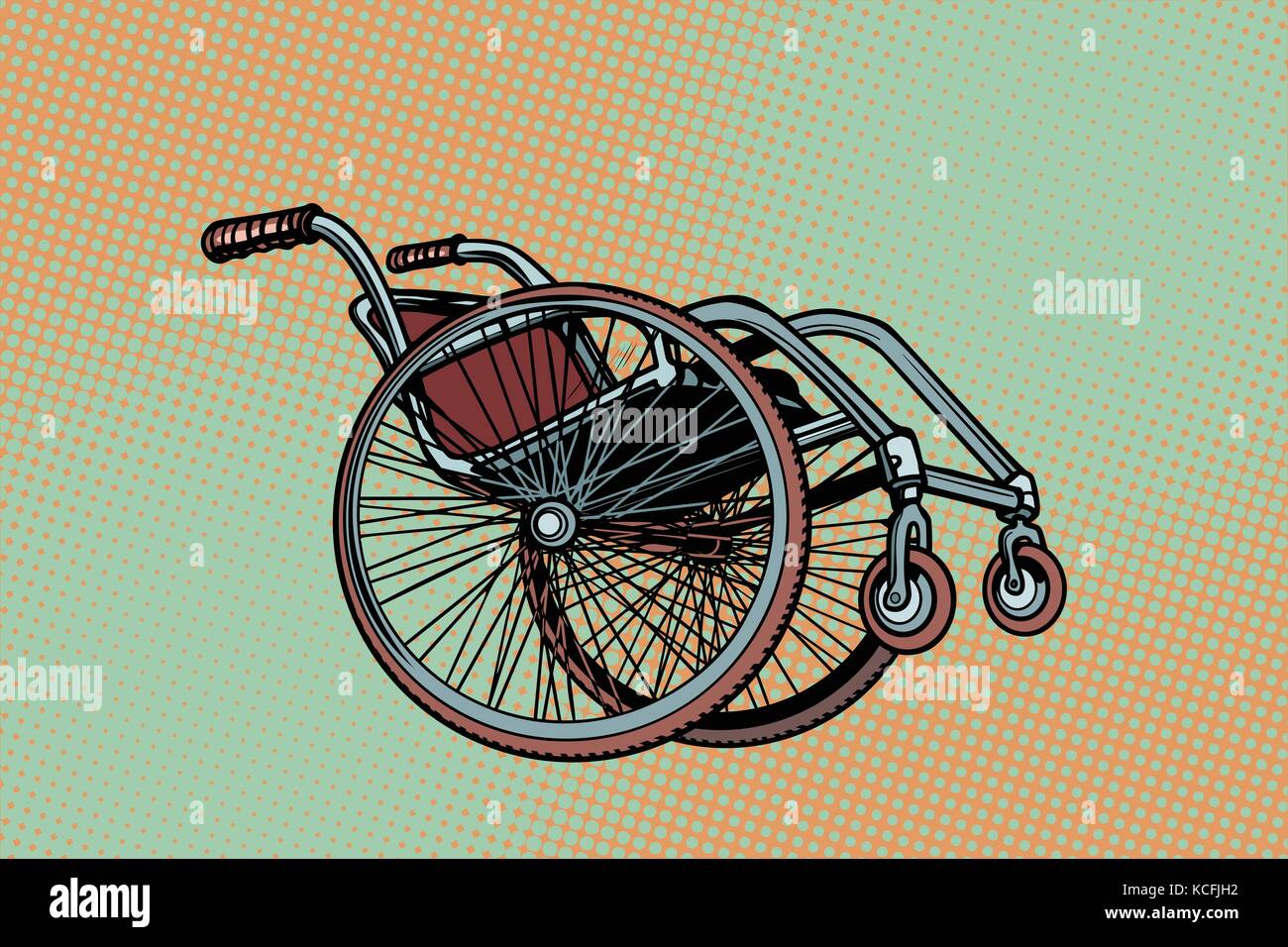 Realistische Rollstuhl, Symbol internationaler Tag der Menschen mit d Stock Vektor