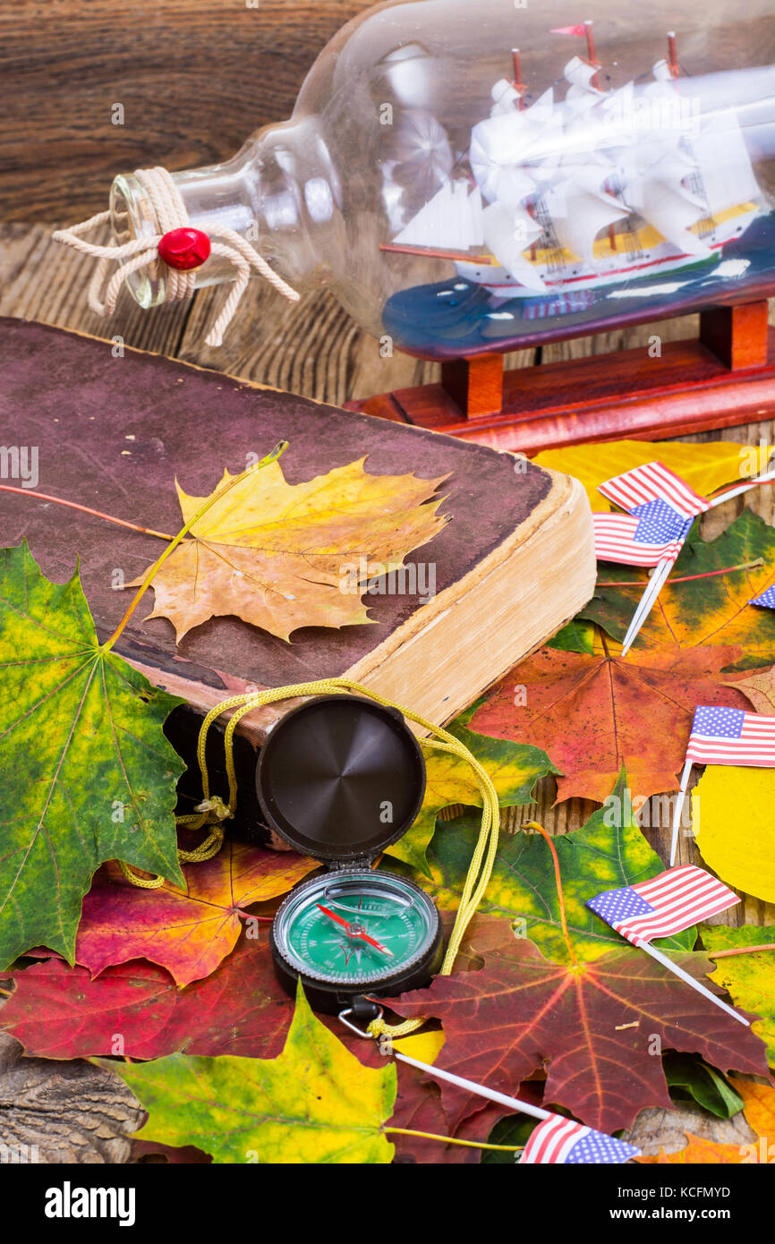 Columbus Day Hintergrund Stockfoto