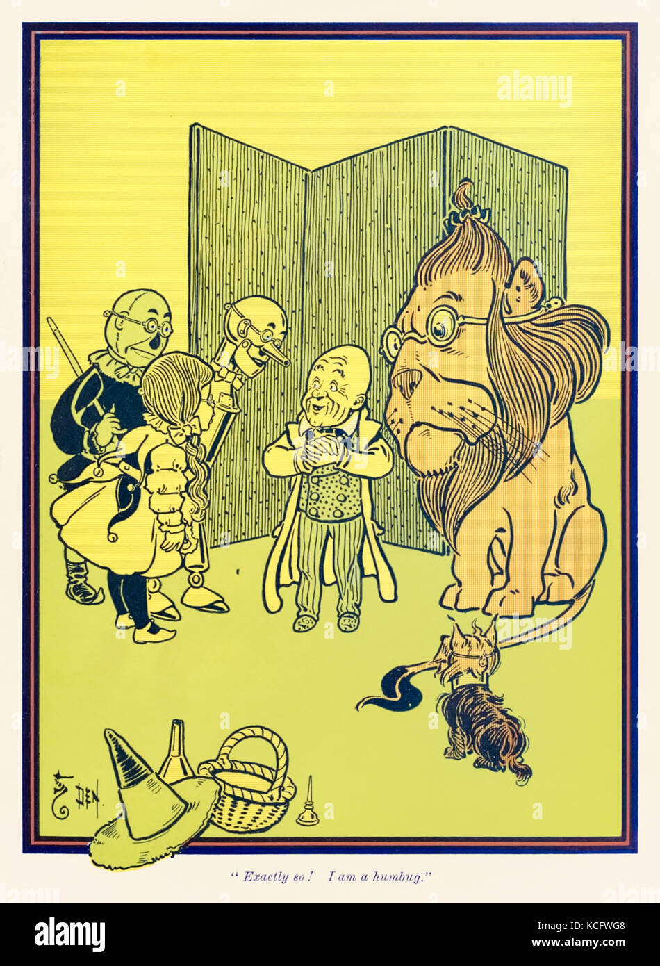 "Genau so! Ich bin ein dummes Zeug." aus "Der Zauberer von Oz" von L.Frank Baum (1856-1919) mit Bildern von W. W. Denslow (1856-1915). Weitere Informationen finden Sie unten. Stockfoto