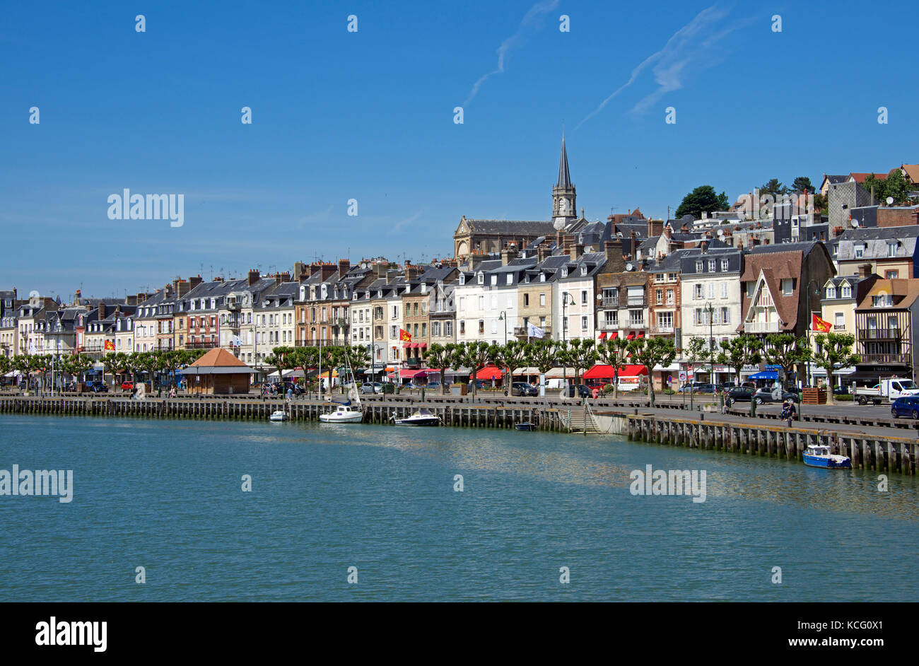 Waterfront Trouville Normandie Frankreich Stockfoto