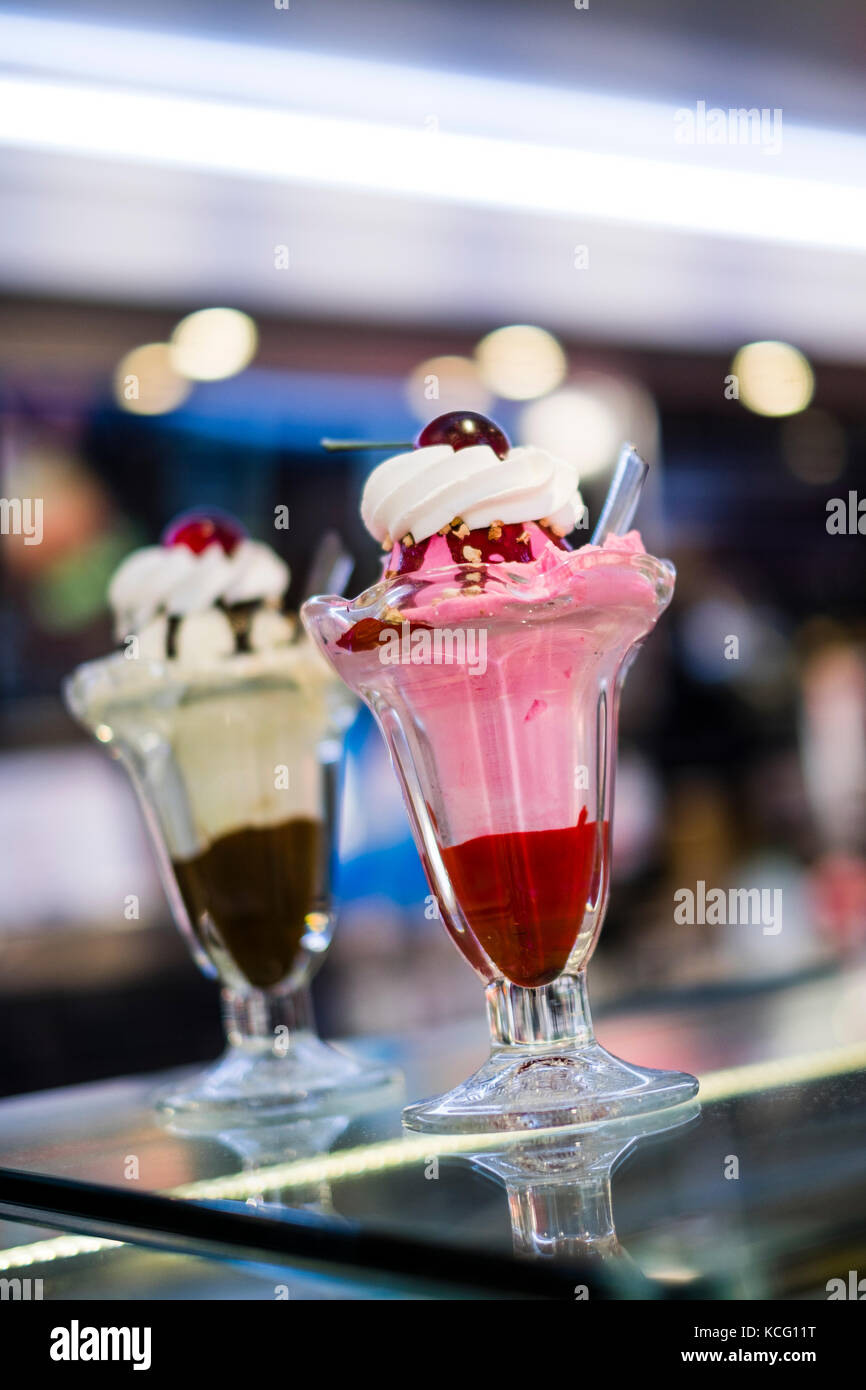 Eisbecher Stockfoto