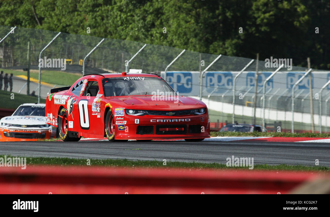 Garrett Smithley. Auto 0. XFINITY NASCAR Rennen. Mid-Ohio Sports Car Course. Lexington, Mansfield, Ohio, USA. Stockfoto