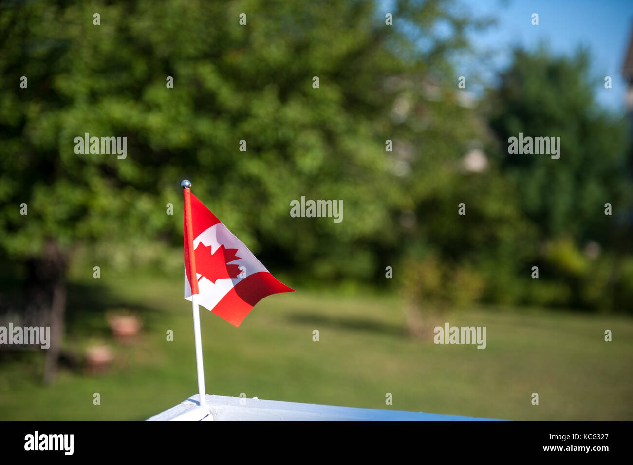 Kleine kanadische Flagge Stockfoto
