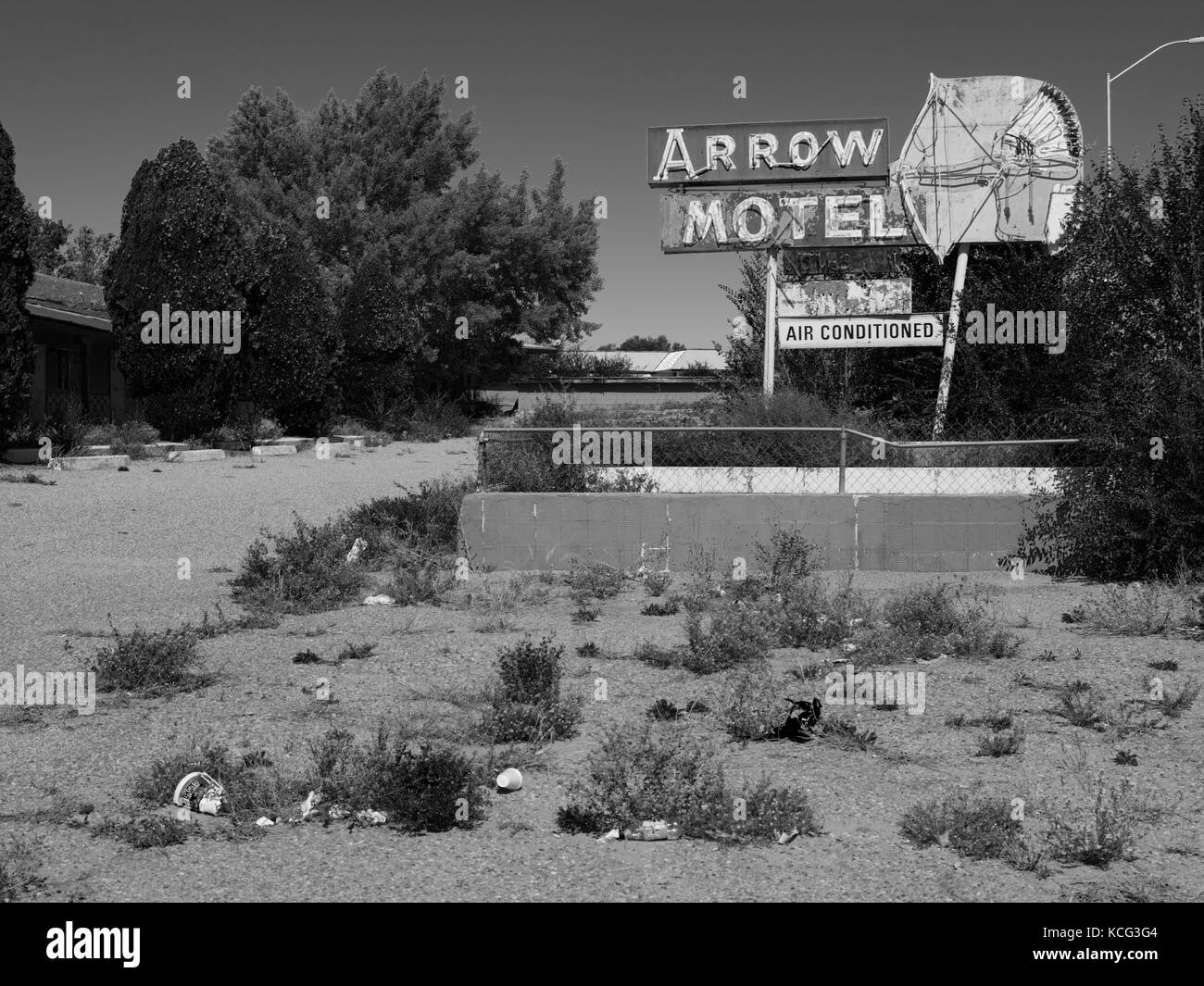 Einen lange vergessenen Motel in Taos, New Mexico. Stockfoto
