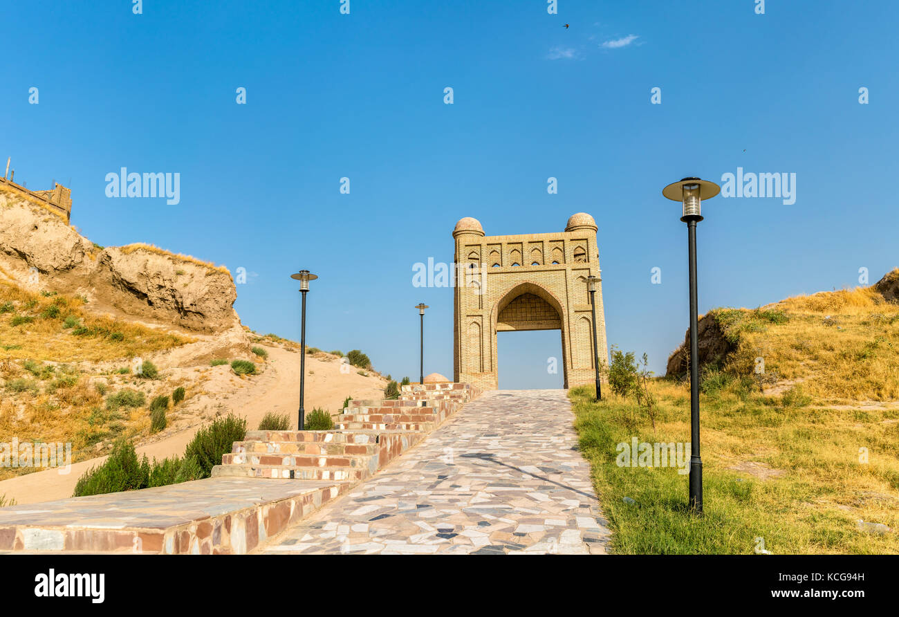 Eingang des hisor Festung in Tadschikistan Stockfoto