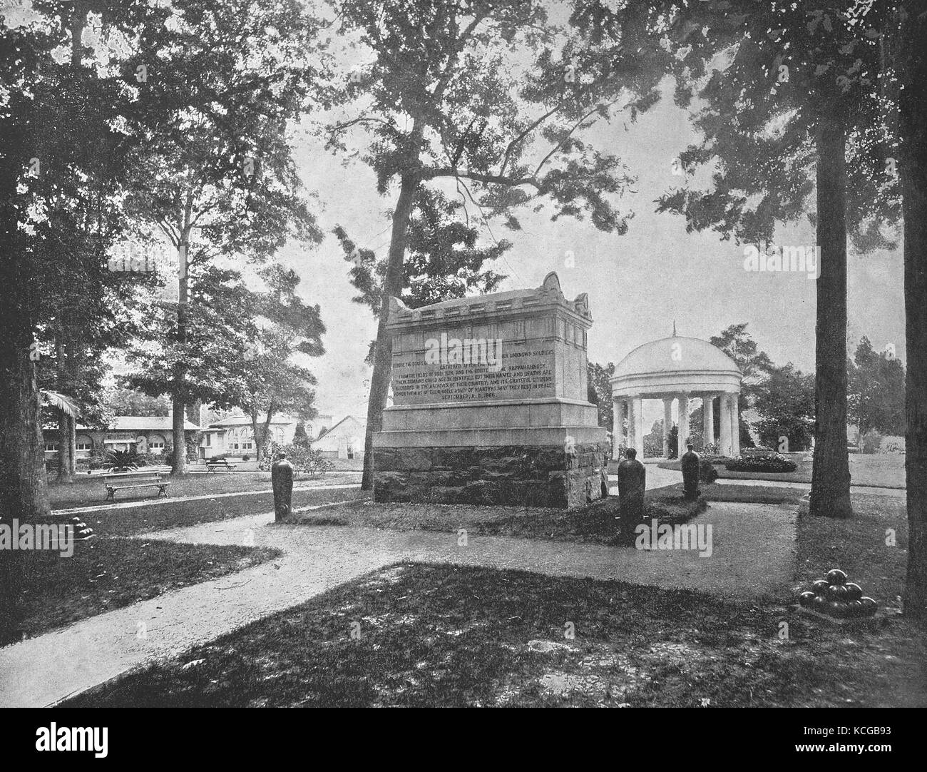Vereinigte Staaten von Amerika, das Kriegerdenkmal Denkmal auf den Arlington Friedhof in Washington, digital verbesserte Reproduktion einer historischen Foto aus dem (geschätzten) Jahr 1899 Stockfoto