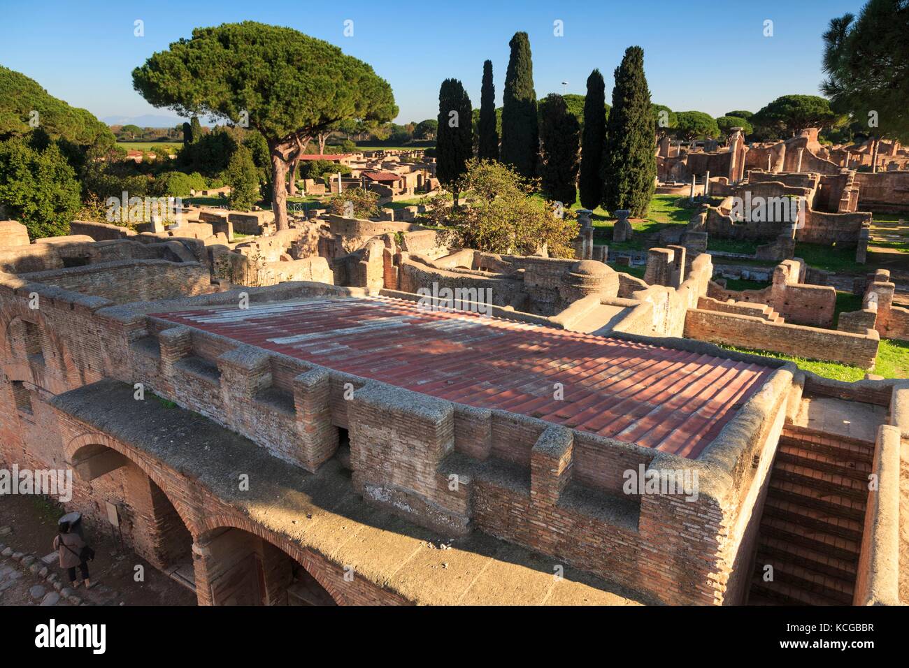 Ruinen von Ostia Antica, in der Nähe von Rom, Italien. Stockfoto