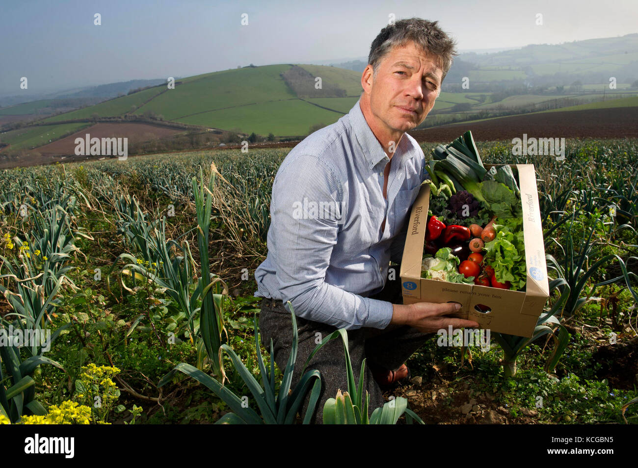 Guy Watson (Guy Singh-Watson), CEO und Gründer von Riverford Organic Farms Stockfoto