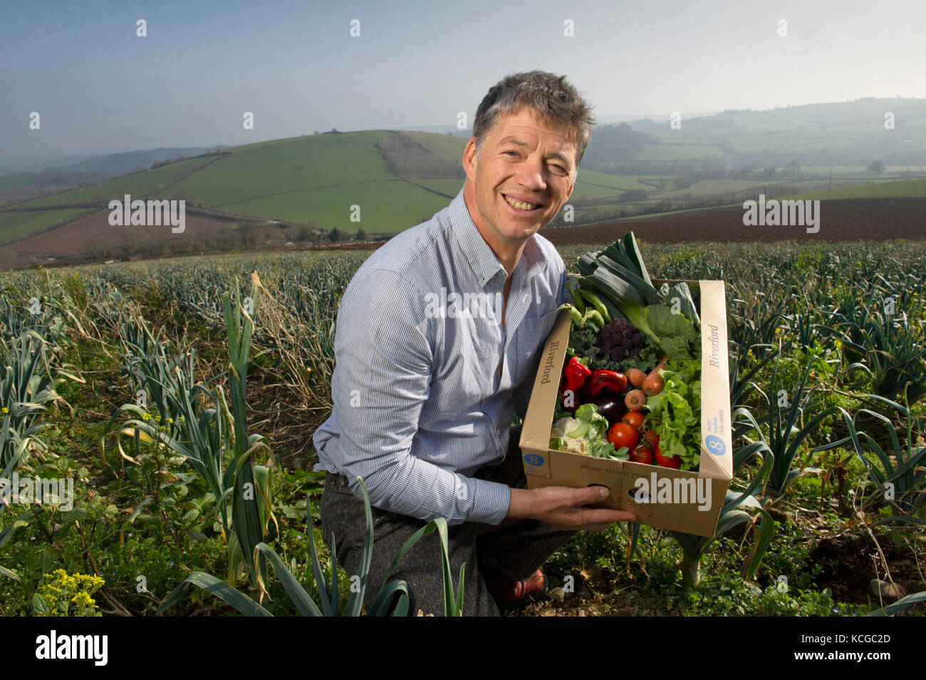 Guy Watson (Guy Singh-Watson), CEO und Gründer von Riverford Organic Farms Stockfoto