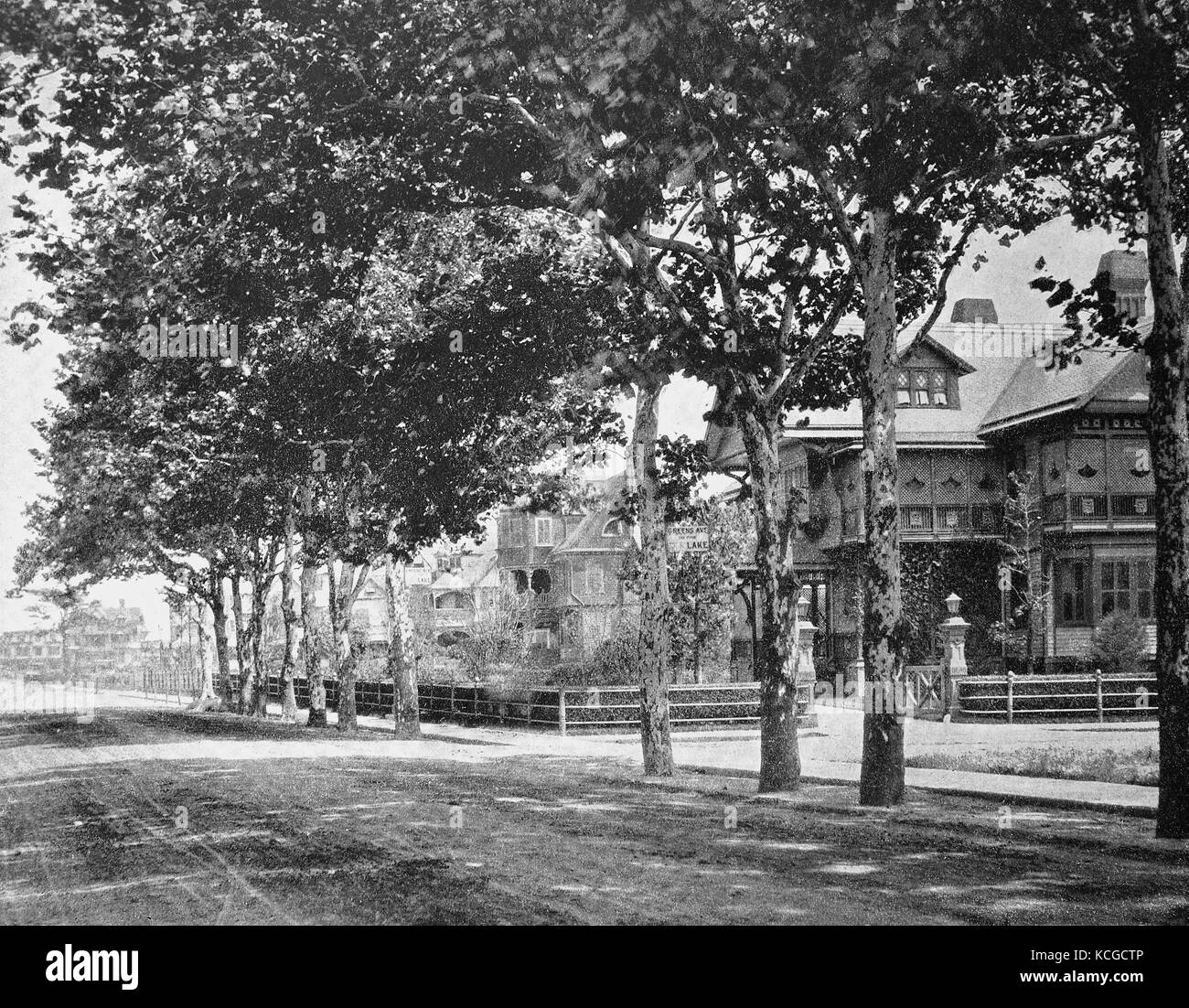 Vereinigte Staaten von Amerika, Badeort an der Atlantikküste von New Jersey, digital verbesserte Reproduktion einer historischen Foto aus dem (geschätzten) Jahr 1899 Stockfoto