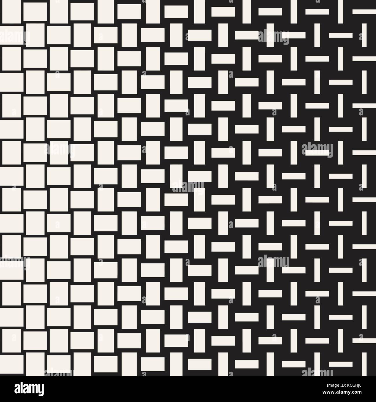Vektor nahtlose geometrische Muster. halftone Farbverlauf Farbverlauf. gewebte Linien einfache Gitter Stock Vektor