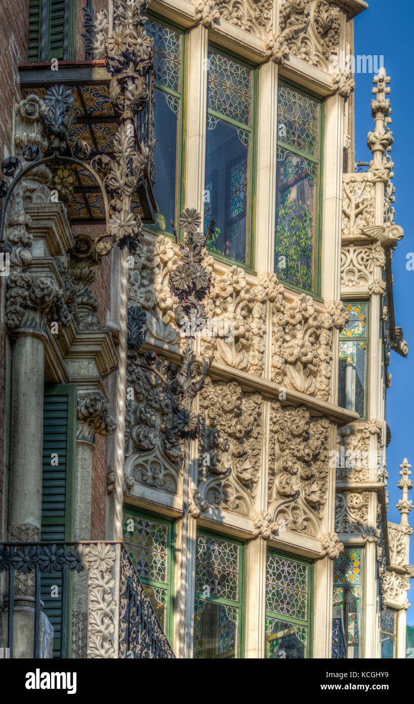 Casa de les Punxes, Diagonal, Barcelona, Katalonien, Spanien Stockfoto