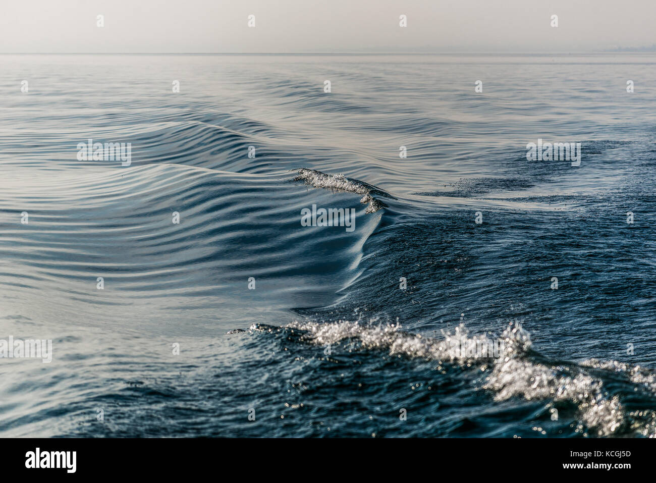 Wellen auf dem Genfer See, Schweiz Stockfoto