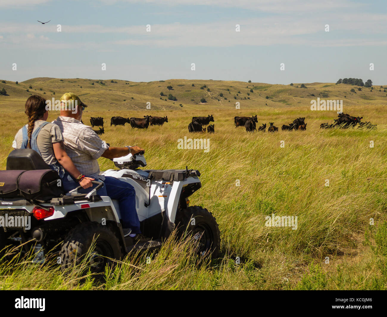 Moderne Ranch in Nebraska Sandhills Stockfoto