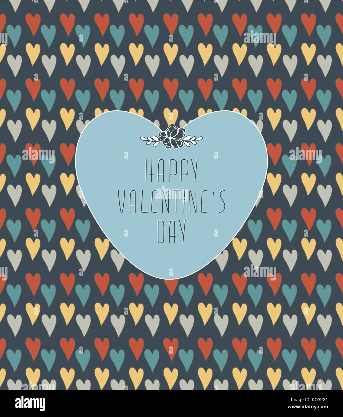 Ist niedlich Valentine nahtlose Muster mit Herz Stock Vektor