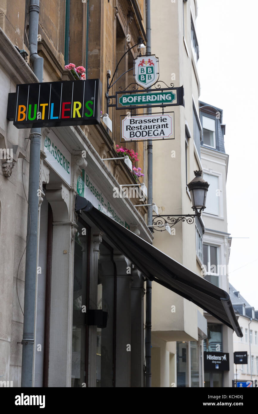 Butlers Geschenke shop Luxemburg Stockfotografie - Alamy