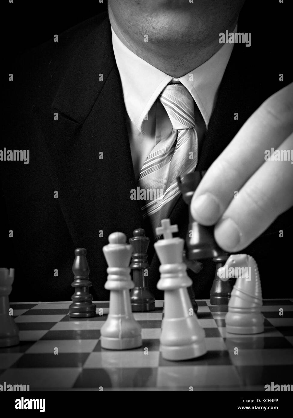 Schachspieler Konzept Stockfoto