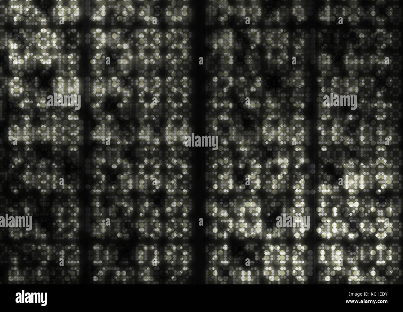 Eine Abflachung der digitalen Code und numerische Ziffern Stockfoto