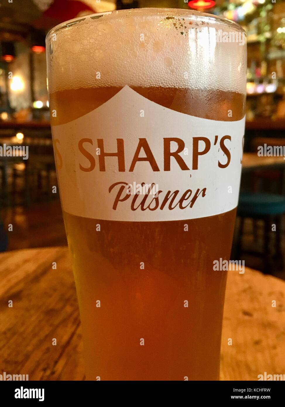 Sharps Pilsner Stockfoto