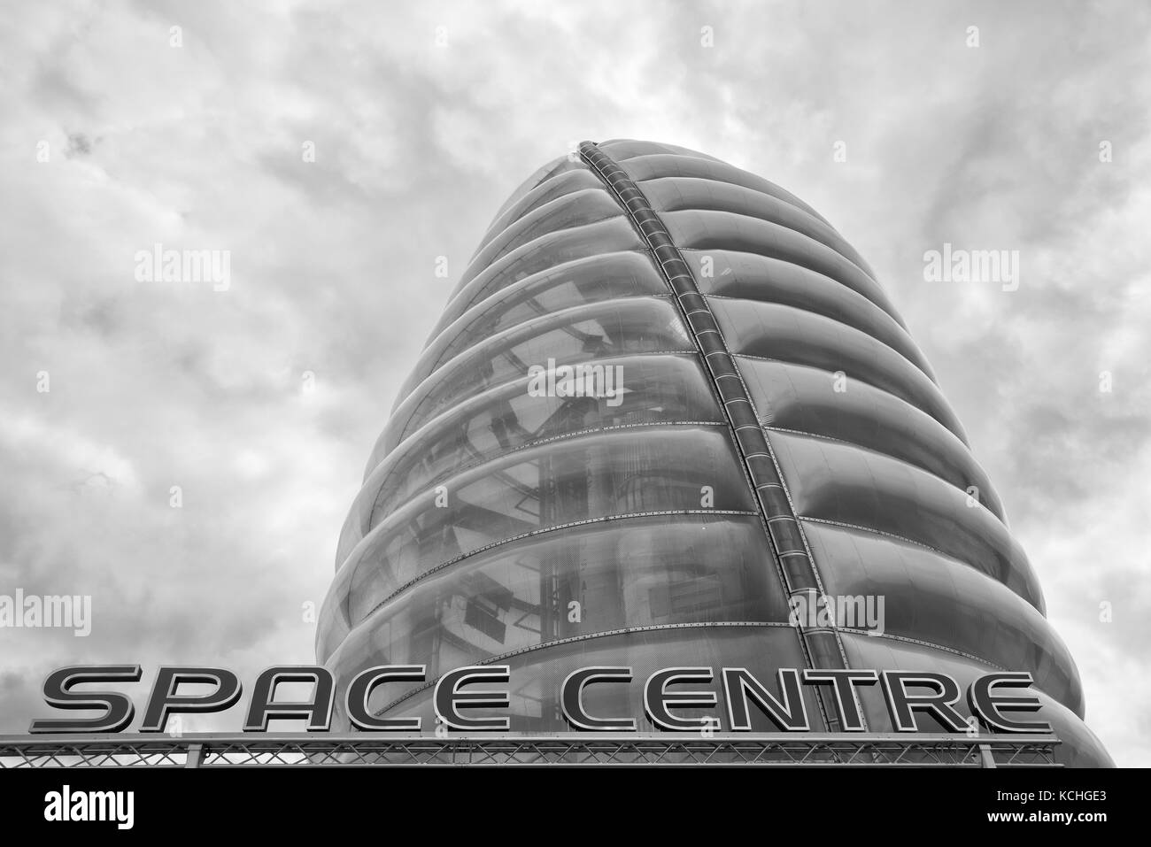 Space Center Challenger shuttle Schiff in Leicester Stockfoto