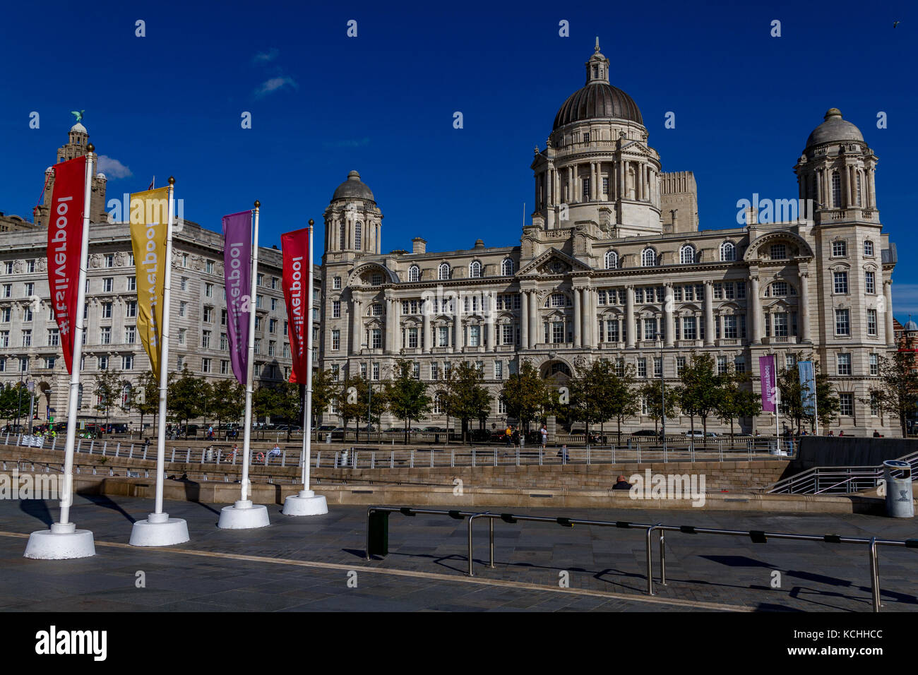 Hafen von Liverpool Building, Pier Head, Liverpool, Merseyside, UK Stockfoto