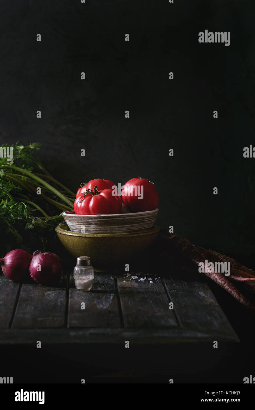 Stillleben mit Gemüse Stockfoto