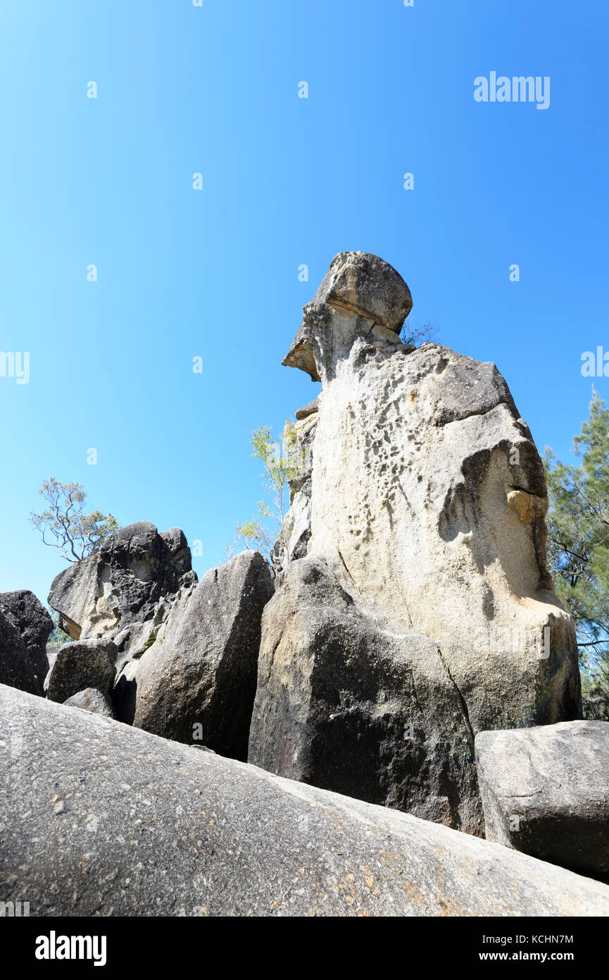 Seltsame Form der erodierten Felsen, Granit Gorge Nature Park, Mareeba, Atherton Tablelands, Far North Queensland, Australien Stockfoto