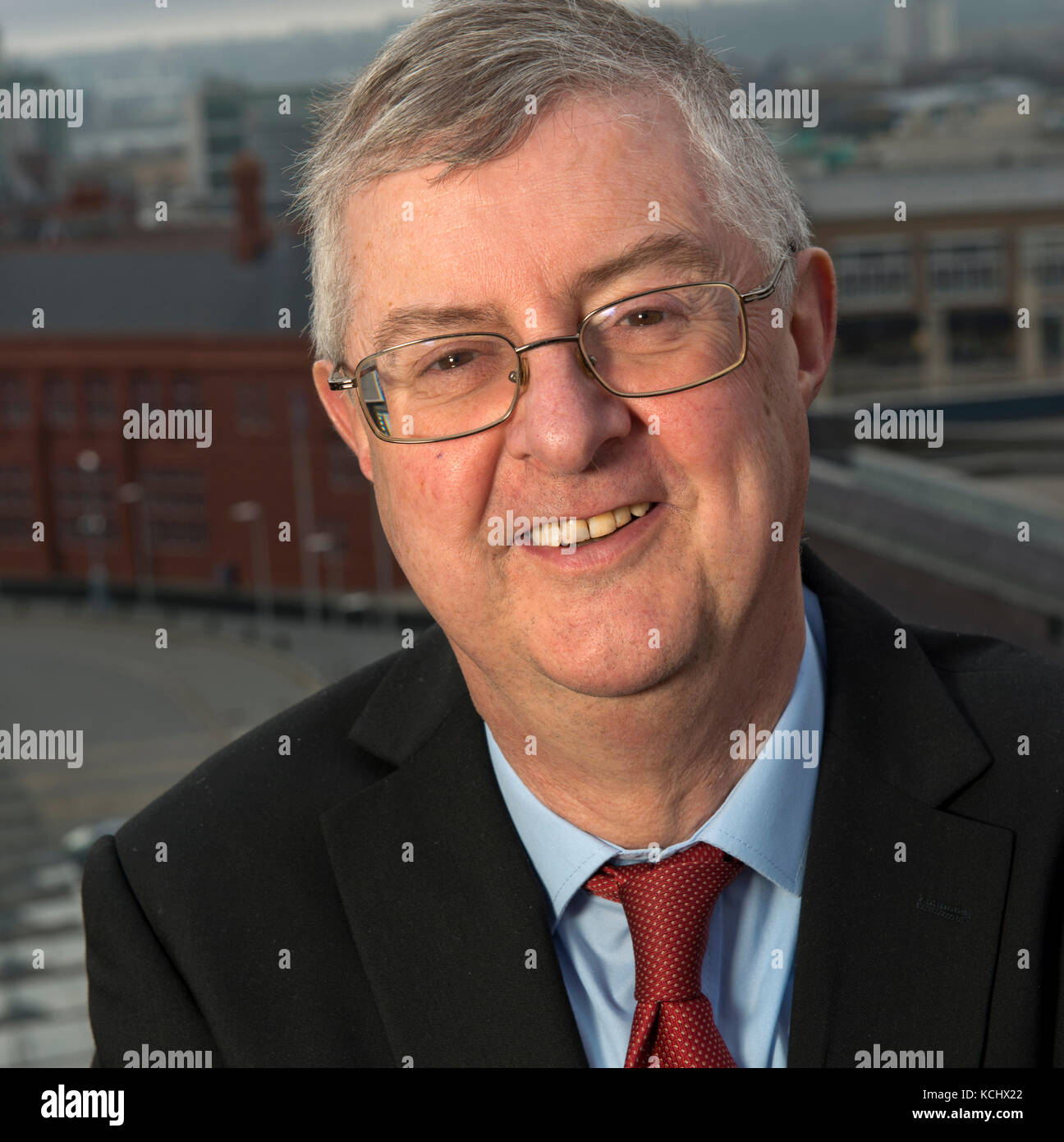 Prof. Mark Drakeford, Erster Minister von Wales in der walisischen Regierung. Stockfoto