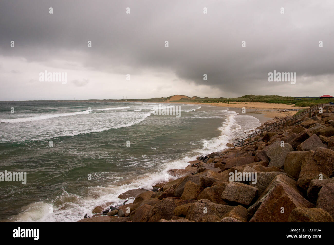 Im Hinblick auf eine fraserburgh Strand und Küste, Norden Osten Schottland, Großbritannien Stockfoto