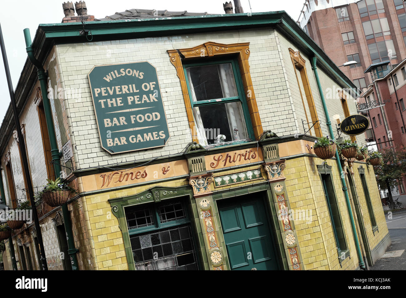 Manchester UK Pub peveril des Peak in Great Bridgewater Street manchester Stockfoto